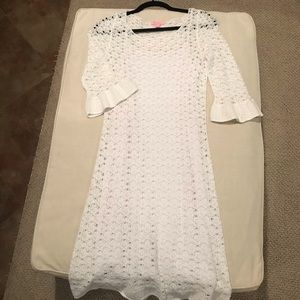 Lilly Pulitzer crochet dress with lining